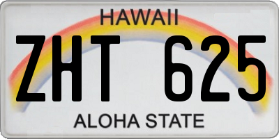 HI license plate ZHT625