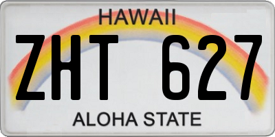 HI license plate ZHT627