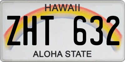 HI license plate ZHT632