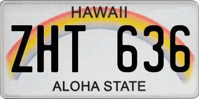 HI license plate ZHT636