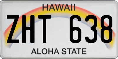 HI license plate ZHT638