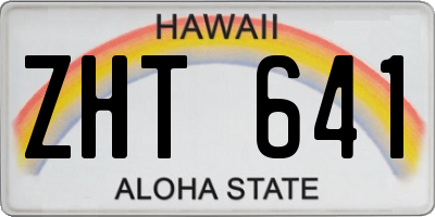 HI license plate ZHT641