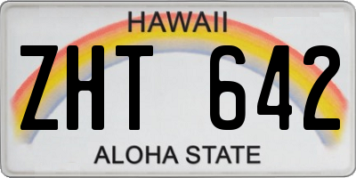 HI license plate ZHT642