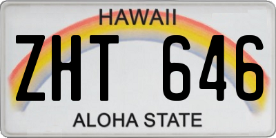 HI license plate ZHT646