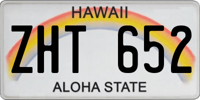 HI license plate ZHT652
