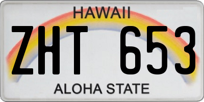 HI license plate ZHT653