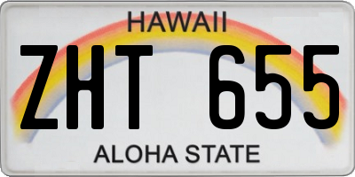 HI license plate ZHT655