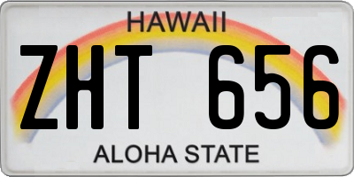 HI license plate ZHT656