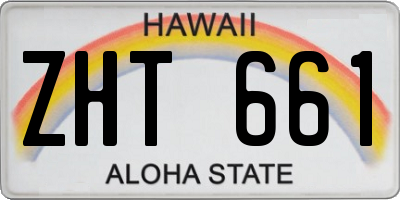 HI license plate ZHT661