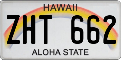 HI license plate ZHT662