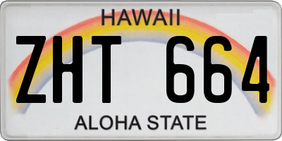 HI license plate ZHT664