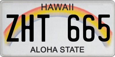HI license plate ZHT665