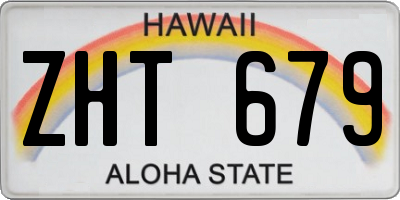 HI license plate ZHT679