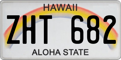 HI license plate ZHT682