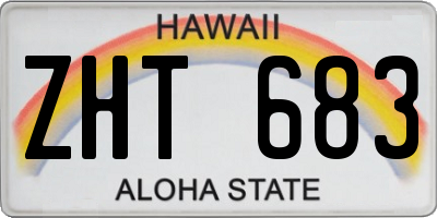 HI license plate ZHT683