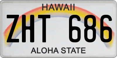 HI license plate ZHT686