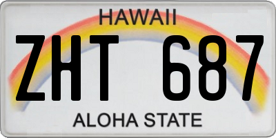 HI license plate ZHT687