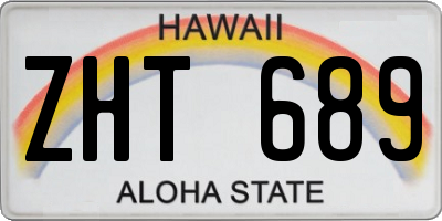 HI license plate ZHT689