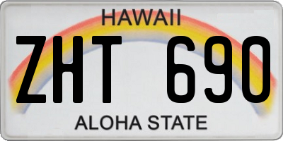 HI license plate ZHT690