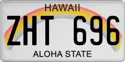 HI license plate ZHT696
