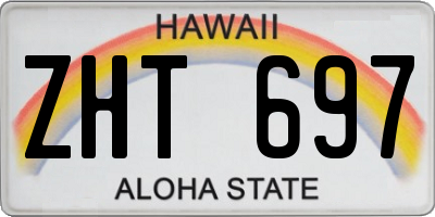 HI license plate ZHT697