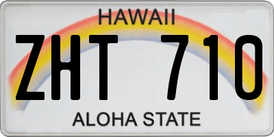 HI license plate ZHT710