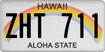 HI license plate ZHT711