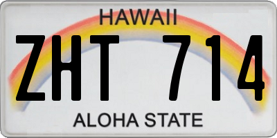 HI license plate ZHT714