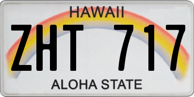 HI license plate ZHT717