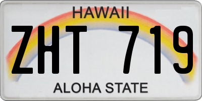 HI license plate ZHT719