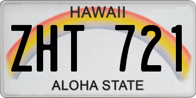 HI license plate ZHT721