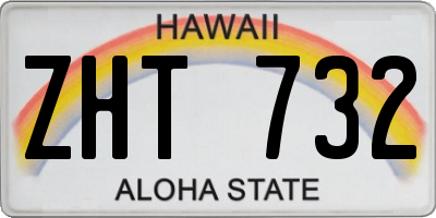 HI license plate ZHT732