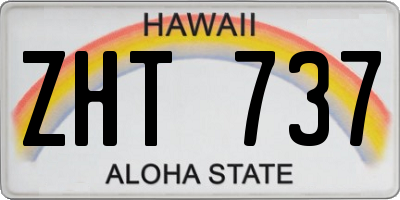HI license plate ZHT737