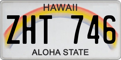 HI license plate ZHT746