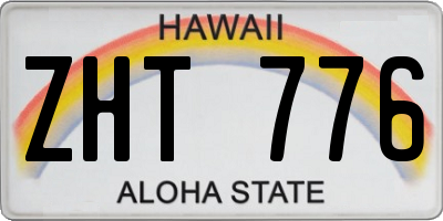 HI license plate ZHT776