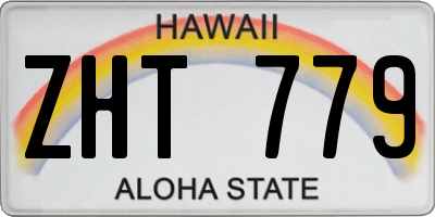 HI license plate ZHT779
