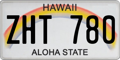 HI license plate ZHT780