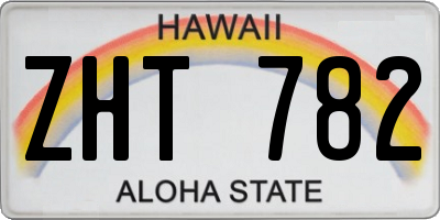 HI license plate ZHT782