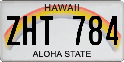 HI license plate ZHT784