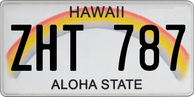 HI license plate ZHT787