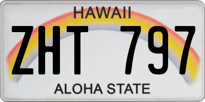 HI license plate ZHT797