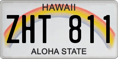 HI license plate ZHT811