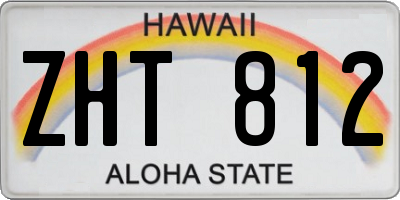 HI license plate ZHT812