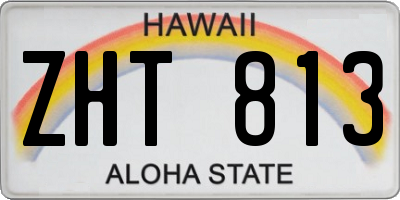 HI license plate ZHT813