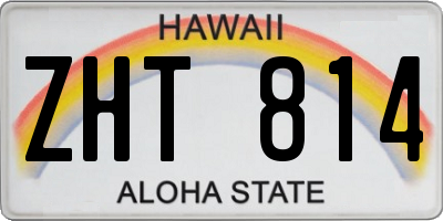 HI license plate ZHT814