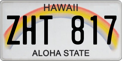 HI license plate ZHT817