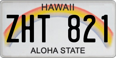 HI license plate ZHT821