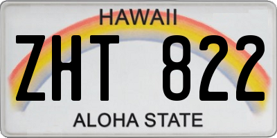 HI license plate ZHT822