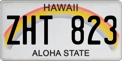 HI license plate ZHT823