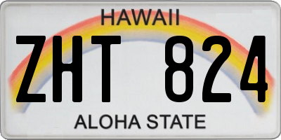 HI license plate ZHT824